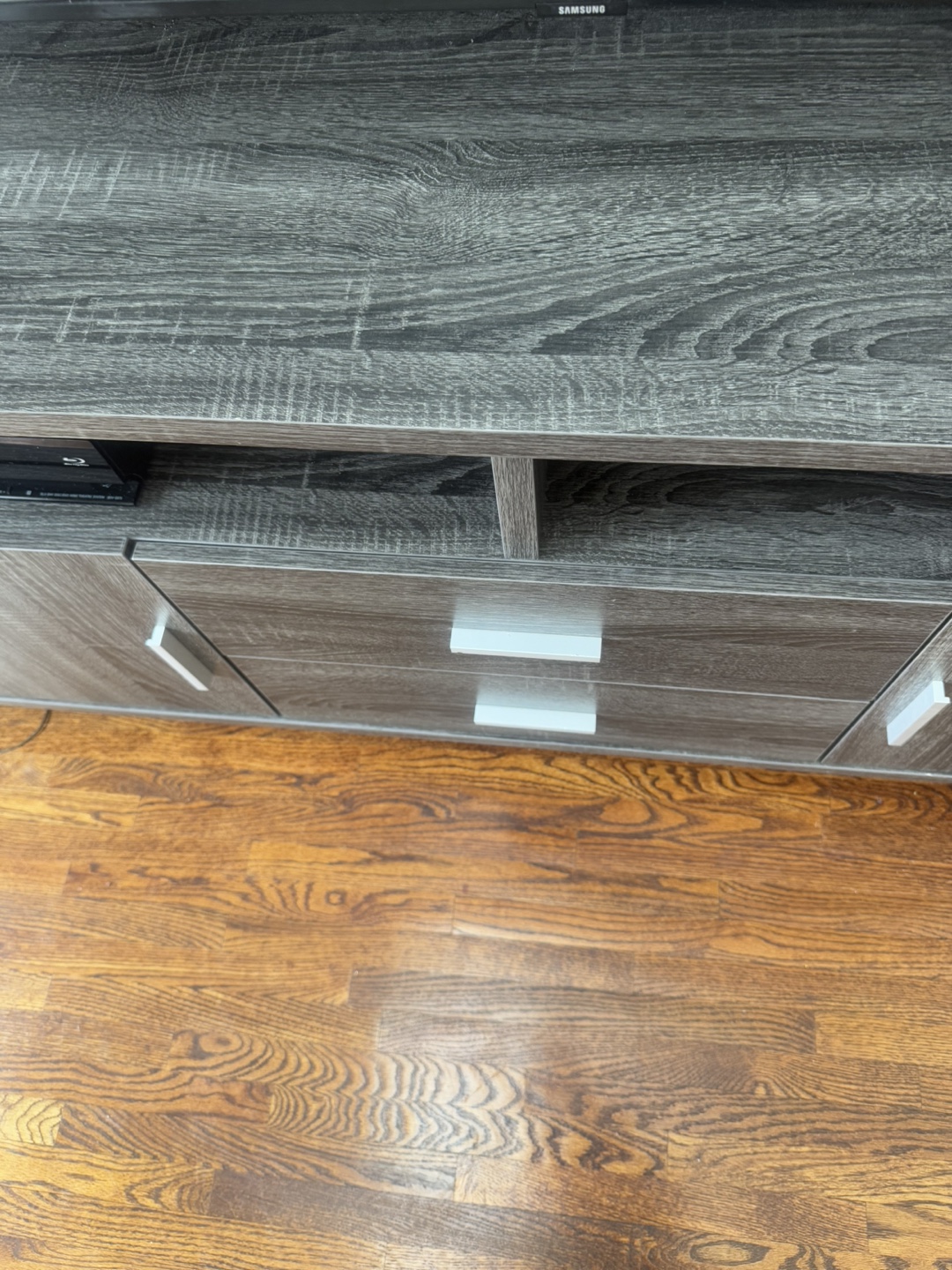 Grey Wood TV Stand - photo 5
