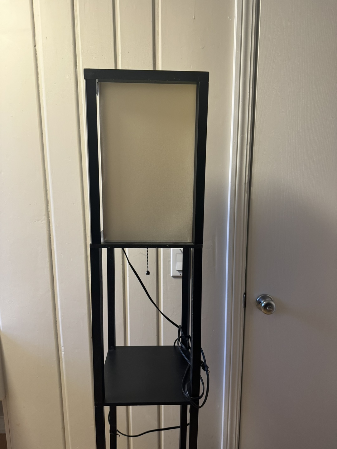 Black 3-Tier Shelf Floor Lamp - photo 2