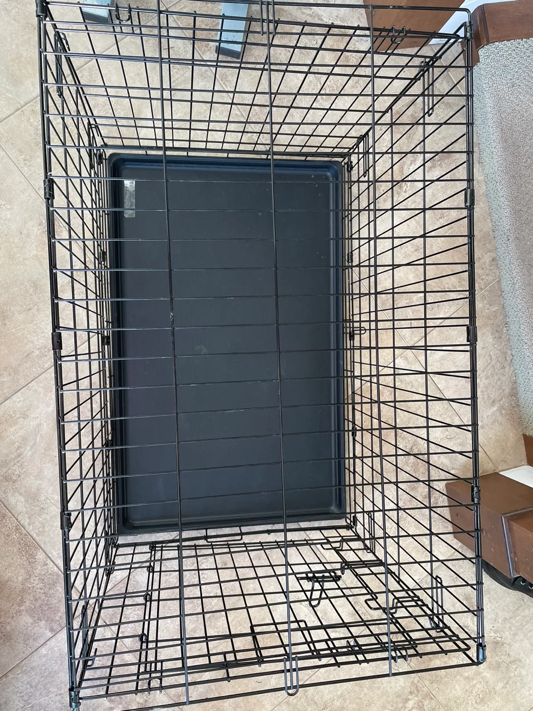 Foldable Dog Cage (used) W=21.6” L=35.8” H=24.8” image indicator(6)
