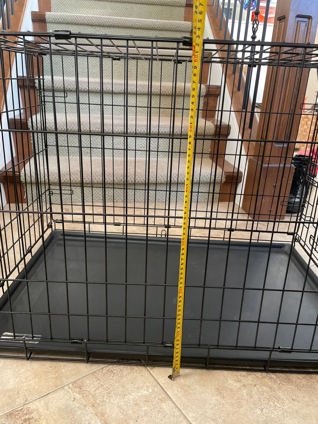 Foldable Dog Cage (used) W=21.6” L=35.8” H=24.8” image indicator(4)