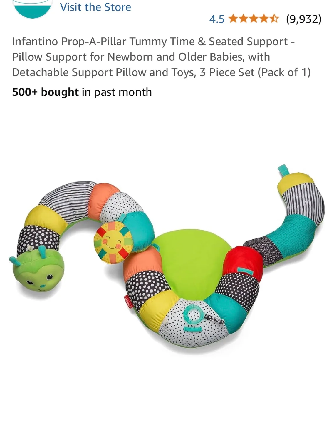 Infantino Prop-A-Pillar Caterpillar Baby Support Pillow image indicator(4)