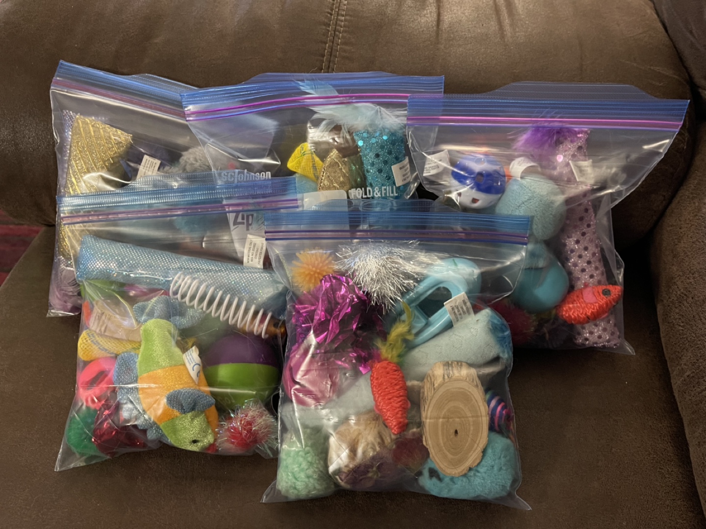FREE selection of cat toys