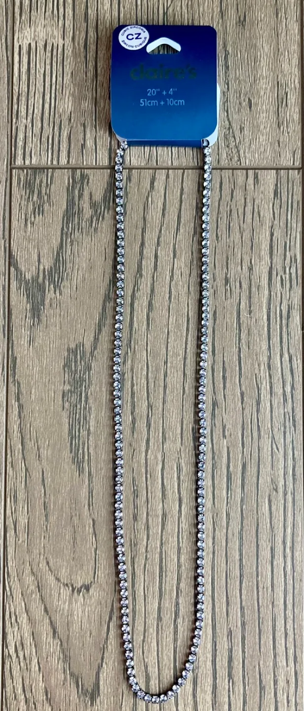 Claire’s Men’s Women’s Unisex CZ 20-24 Inch Tennis Necklace New image indicator(2)