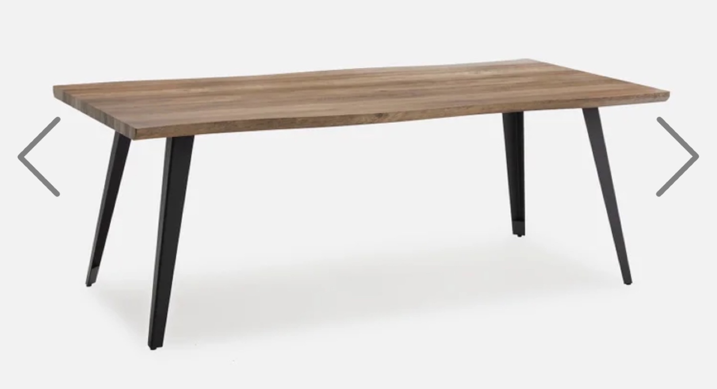Live Edge Dining Table with Black Metal Legs - photo 2
