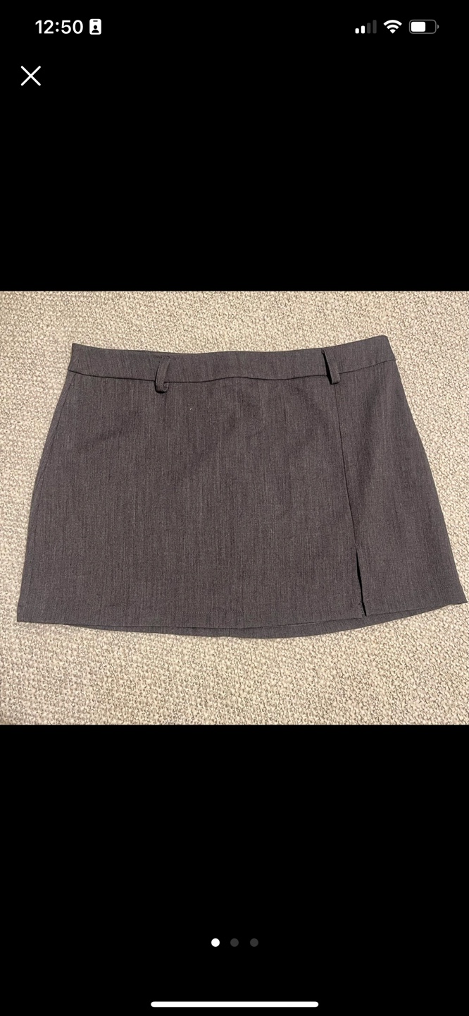 Grey Mini Skirt