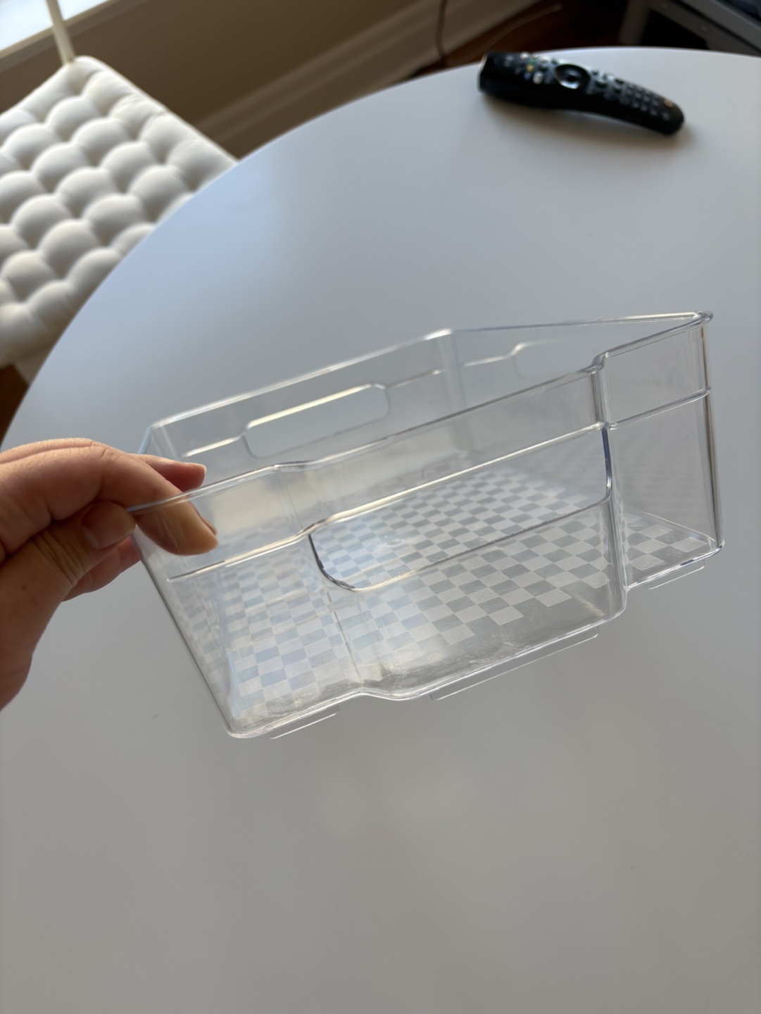Set of four clear plastic refrigerator bins - photo 2
