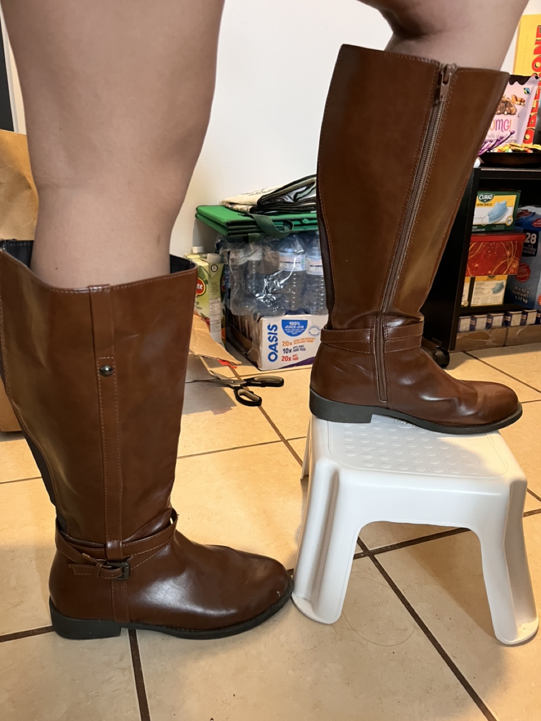 Brown Leather Riding Boots - Size 7.5W - photo 2