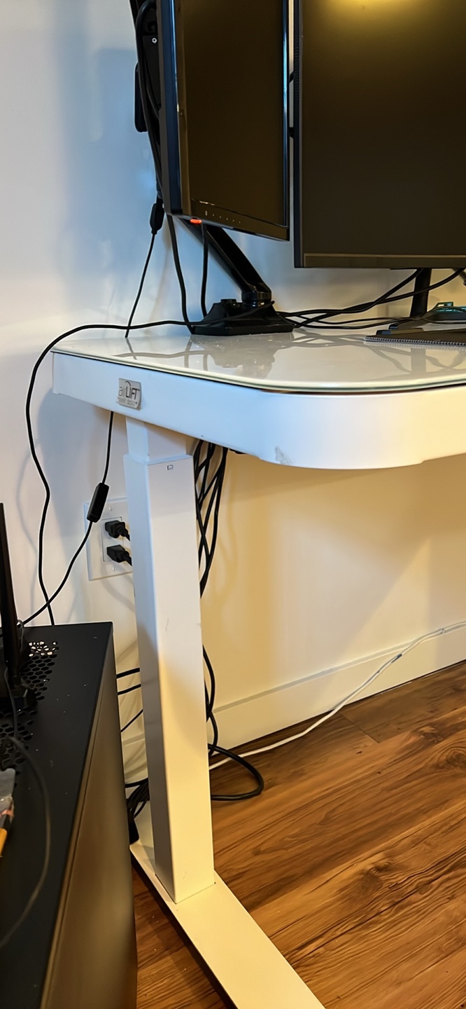 AirLift 48" W Electric Adjustable Height Tempered Glass Desk - photo 2