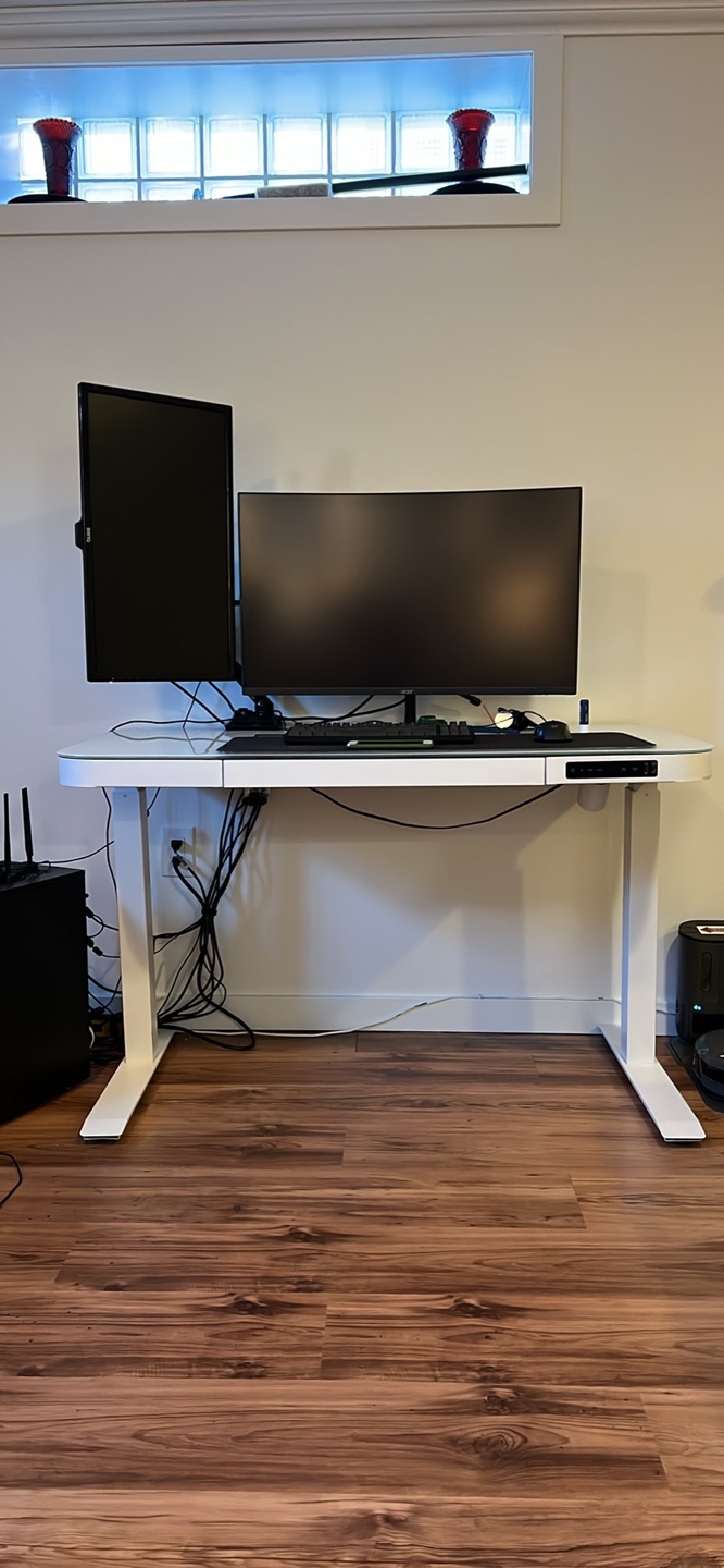 AirLift 48" W Electric Adjustable Height Tempered Glass Desk - photo 5
