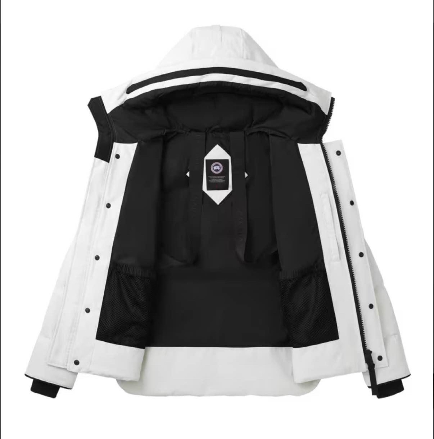 Canada Goose MacMillan Parka Black Label -White - Size L - photo 5