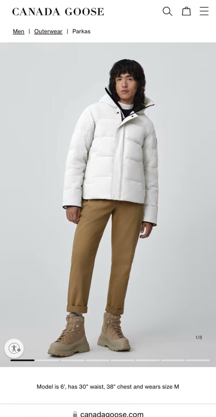 Canada Goose MacMillan Parka Black Label -White - Size L - photo 3