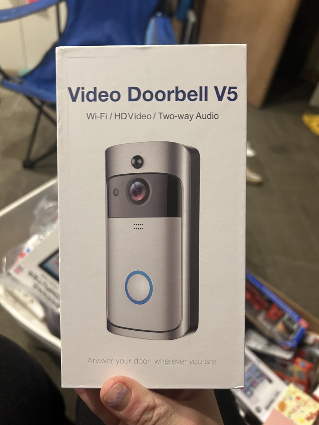 HD Wi-Fi Video Doorbell V5 - Smart Doorbell with Two-Way Audio
