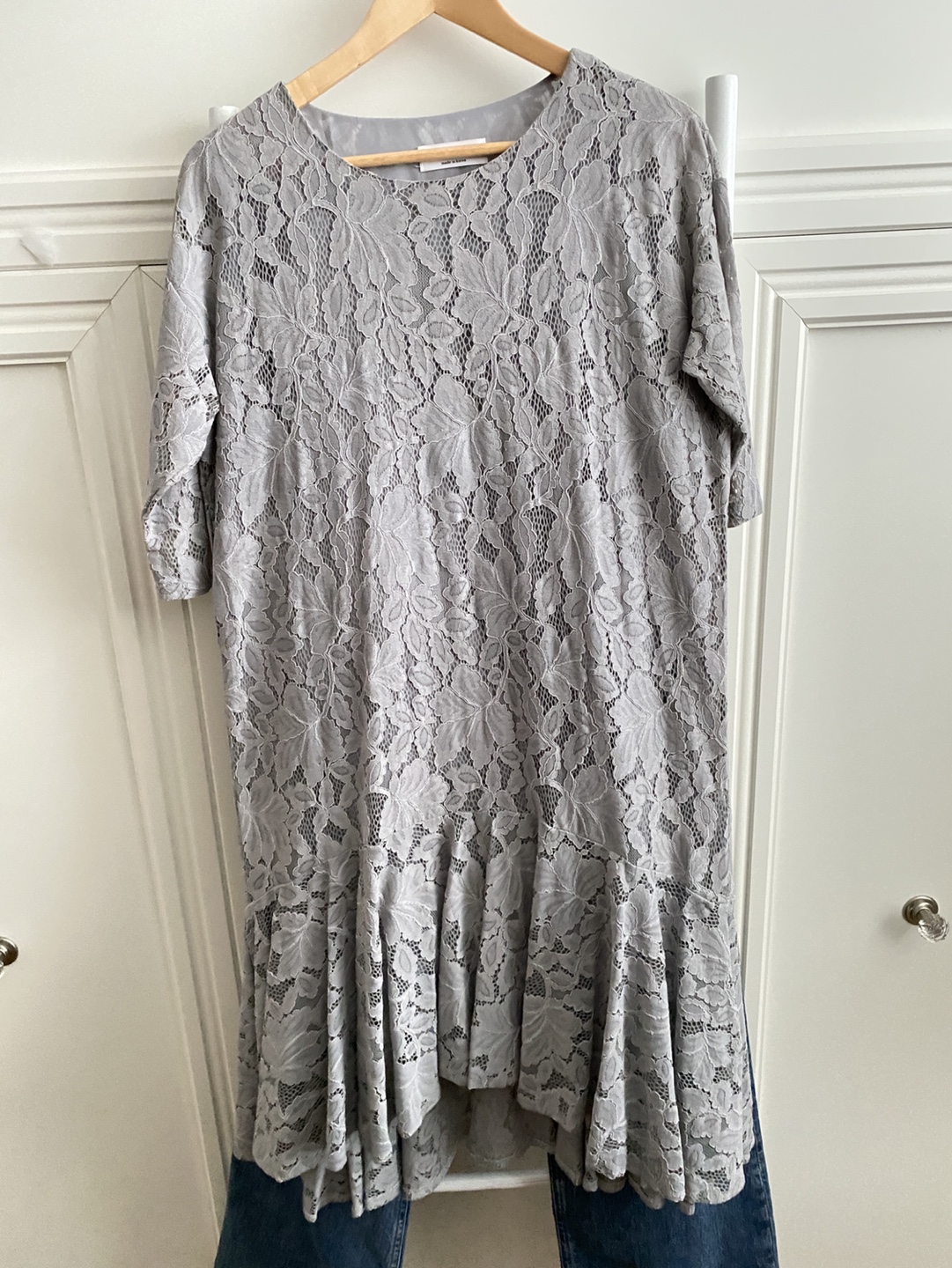 Grey Lace Dress