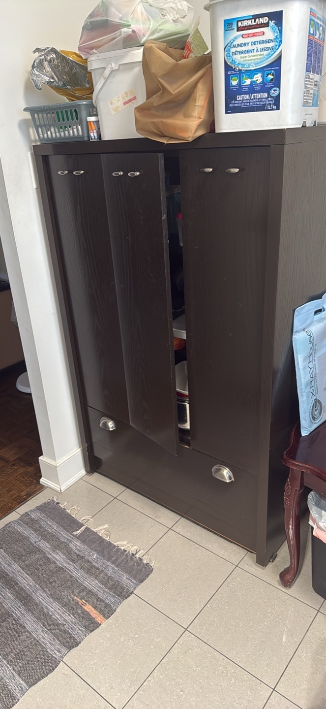 Dark Brown Kitchen Pantry Cabinet