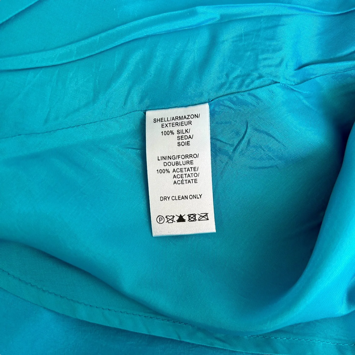Kensie Cyan Blue Silk Fit And Flare Dress S image indicator(6)