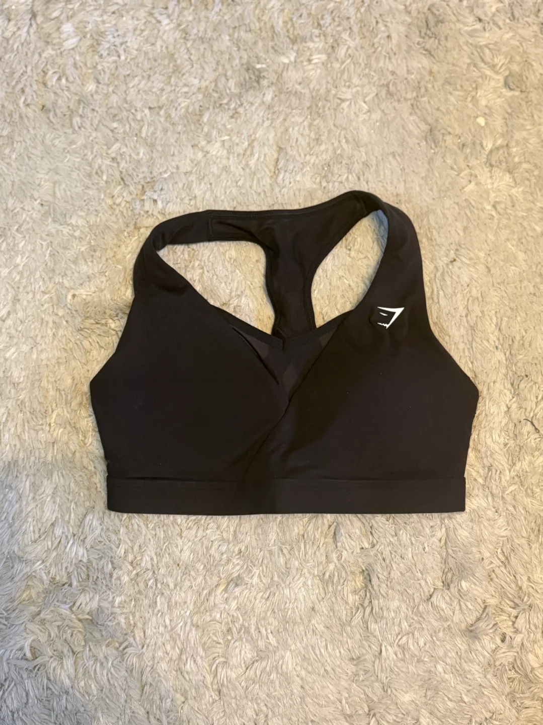 Gymshark Crossover Black Sports Bra image indicator(5)