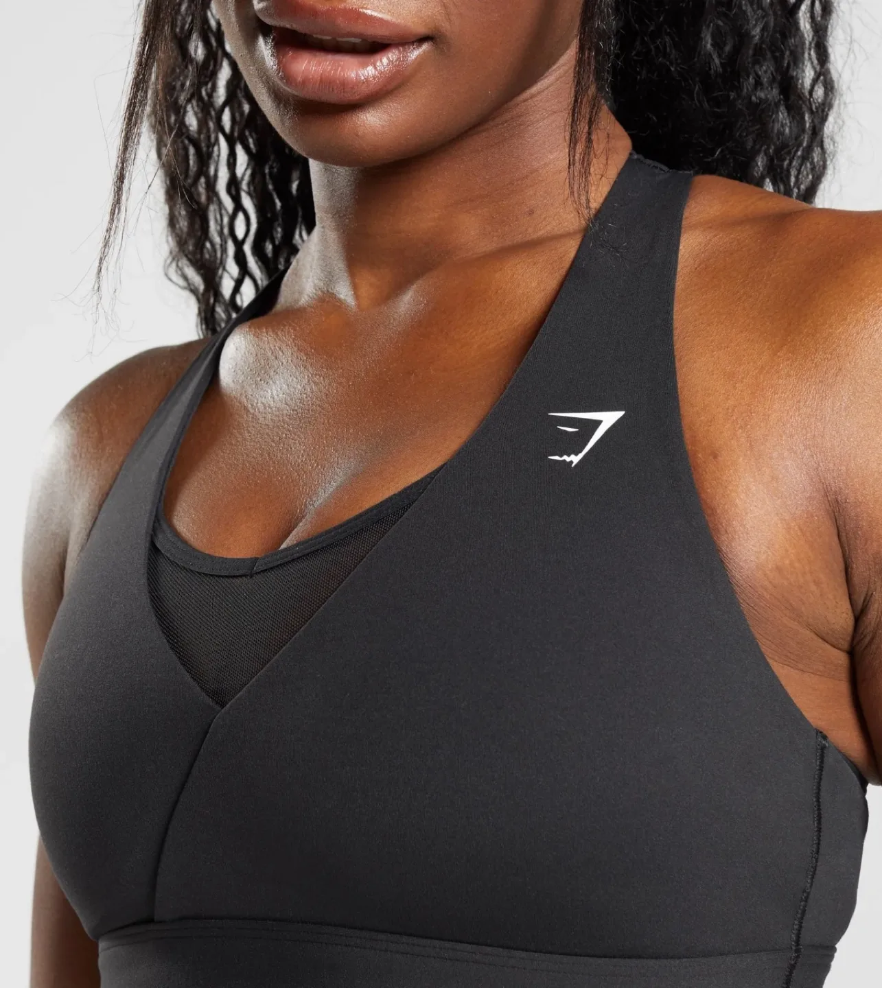 Gymshark Crossover Black Sports Bra image indicator(3)