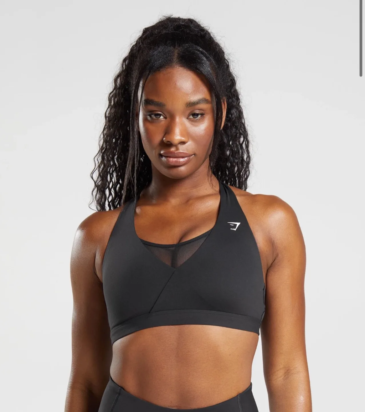 Gymshark Crossover Black Sports Bra thumbnail
