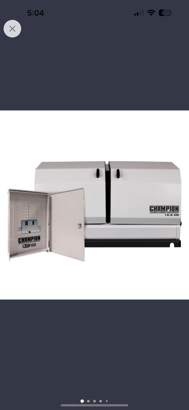 CHAMPION 12,500 W HOME STANDBY GENERATOR - 100179