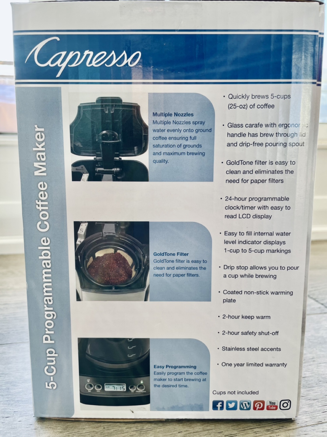 Capresso 5-Cup Mini Drip Coffeemaker - photo 3