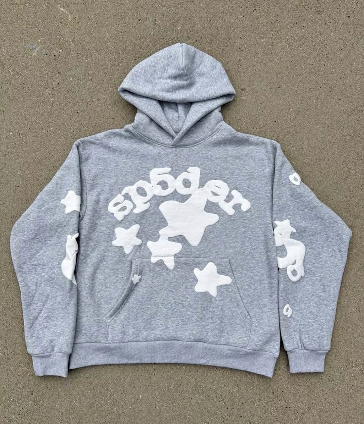 Sp5der Beluga Hoodie Heather Grey Size Large