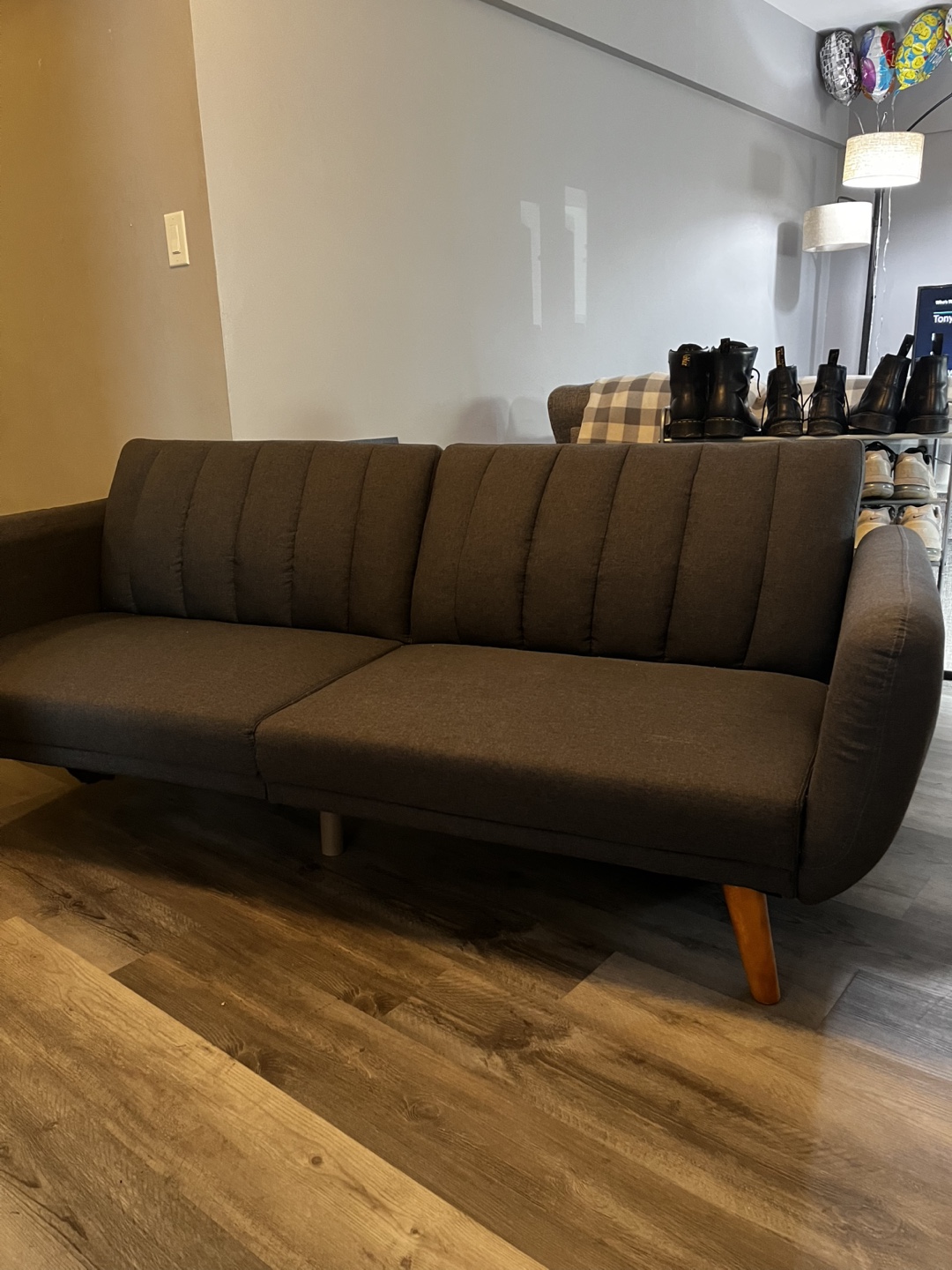 Dark Gray Futon Sofa Bed