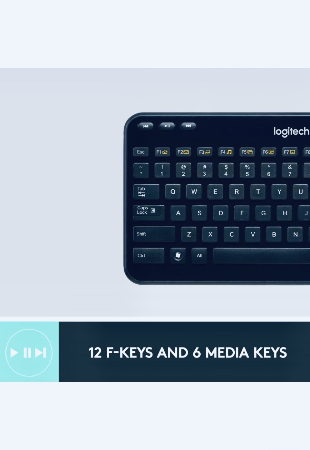 Logitech K360 Wireless Keyboard - Compact Design - photo 5