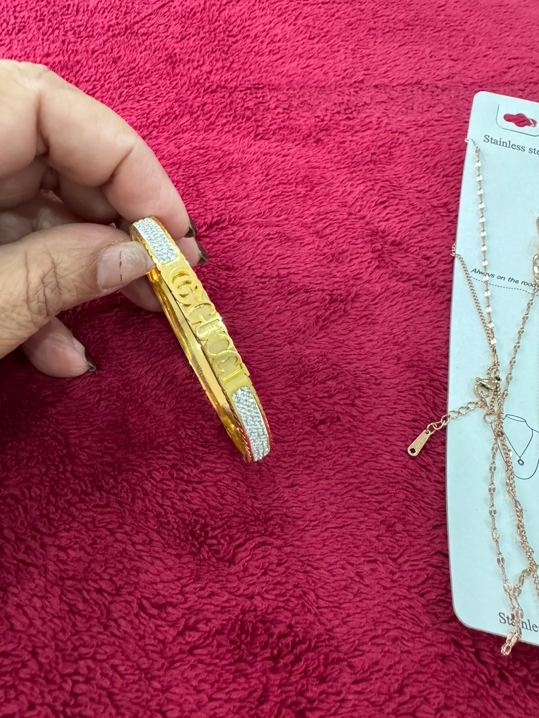 Gold Tone Necklace and earring sets, Bracelet image indicator(7)