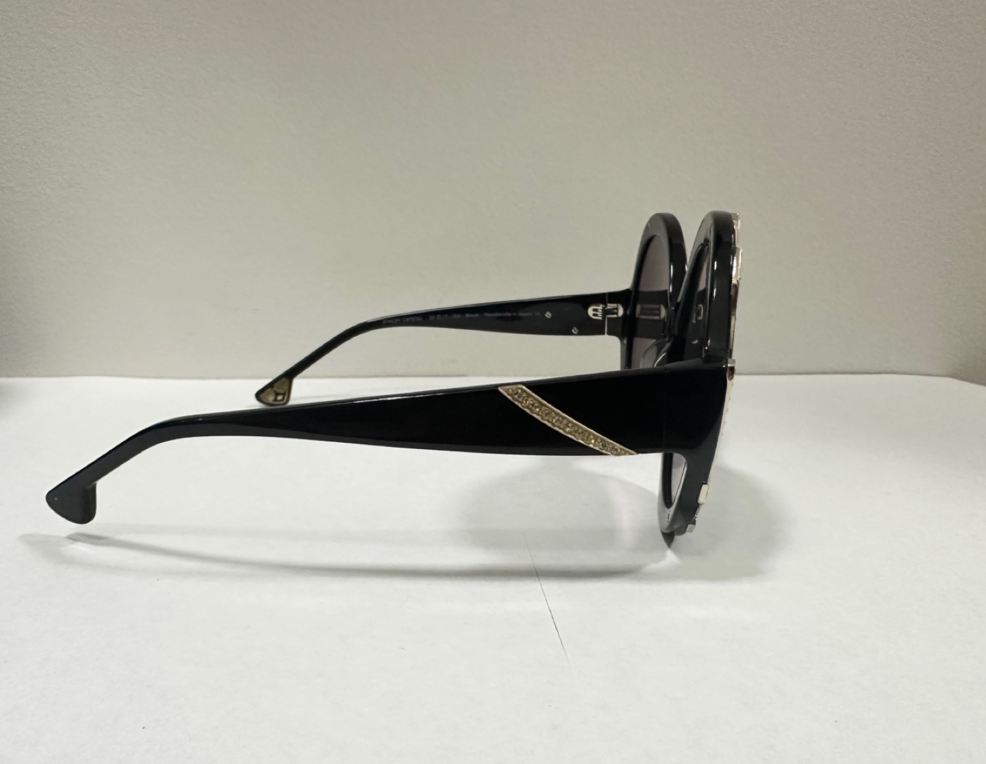 Alice + Olivia Black Oversized Sunglasses with Rhinestone Detail - photo 2