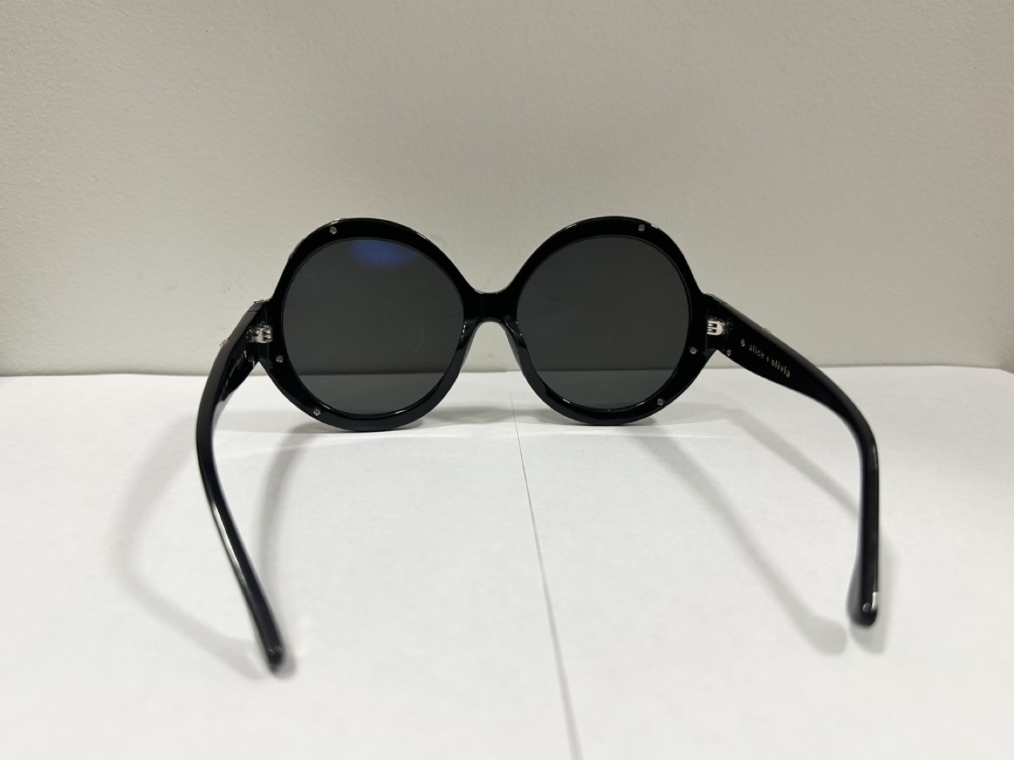 Alice + Olivia Black Oversized Sunglasses with Rhinestone Detail - photo 3