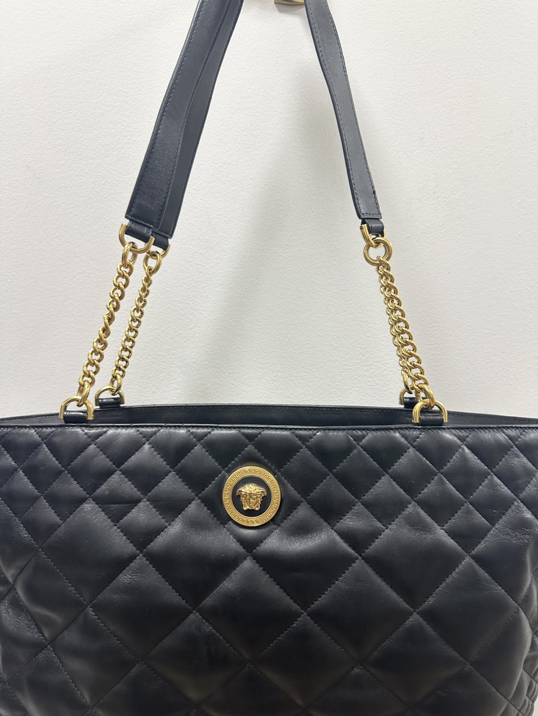 Vintage Versace Quilted Leather Tote Bag - photo 2