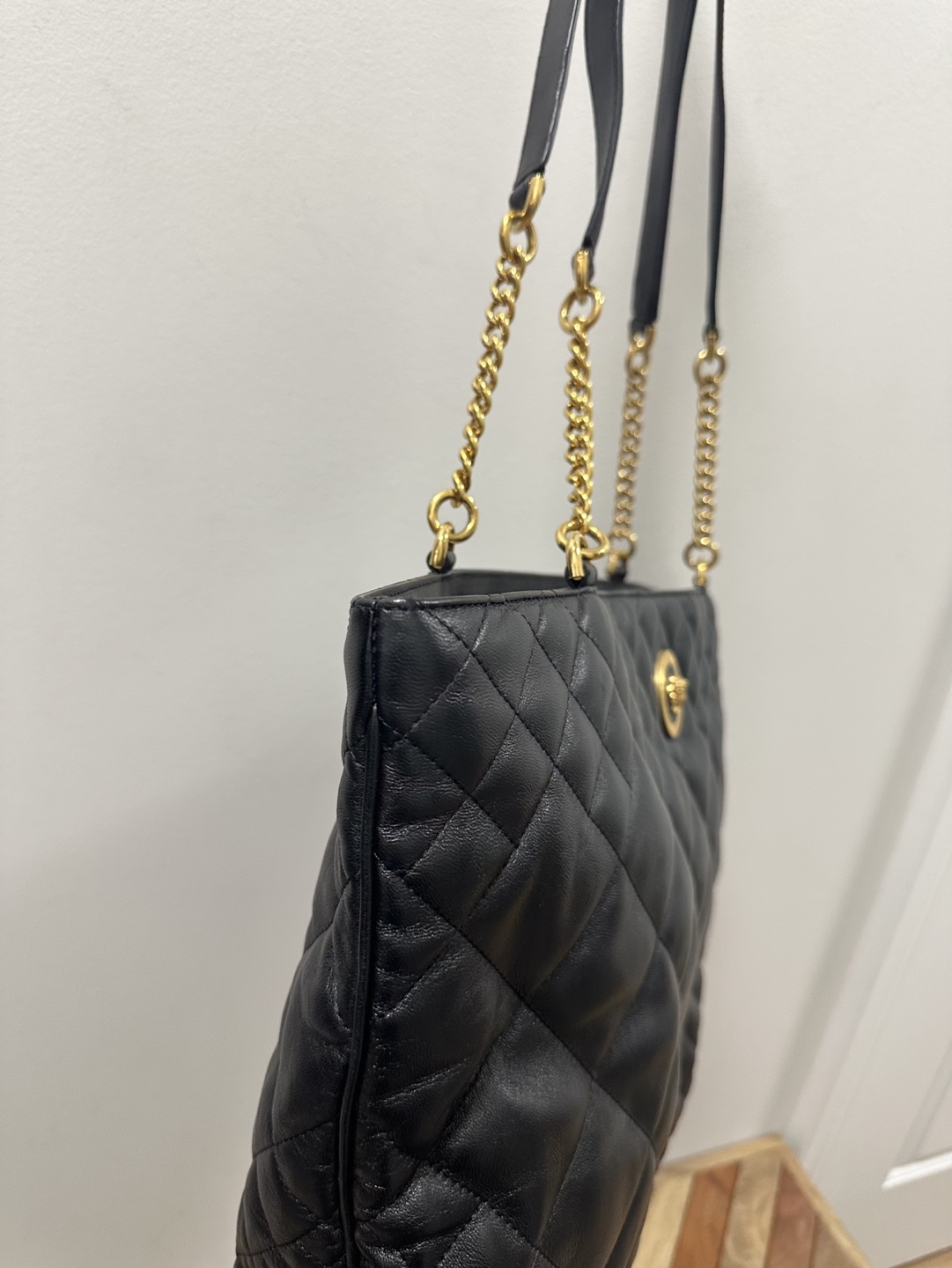 Vintage Versace Quilted Leather Tote Bag - photo 4