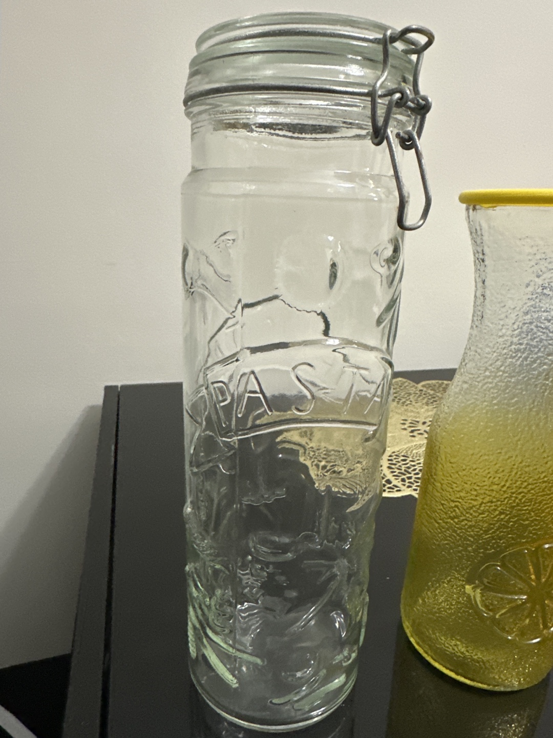 Vintage Glass Beverage Dispenser and Pasta Jar - photo 2