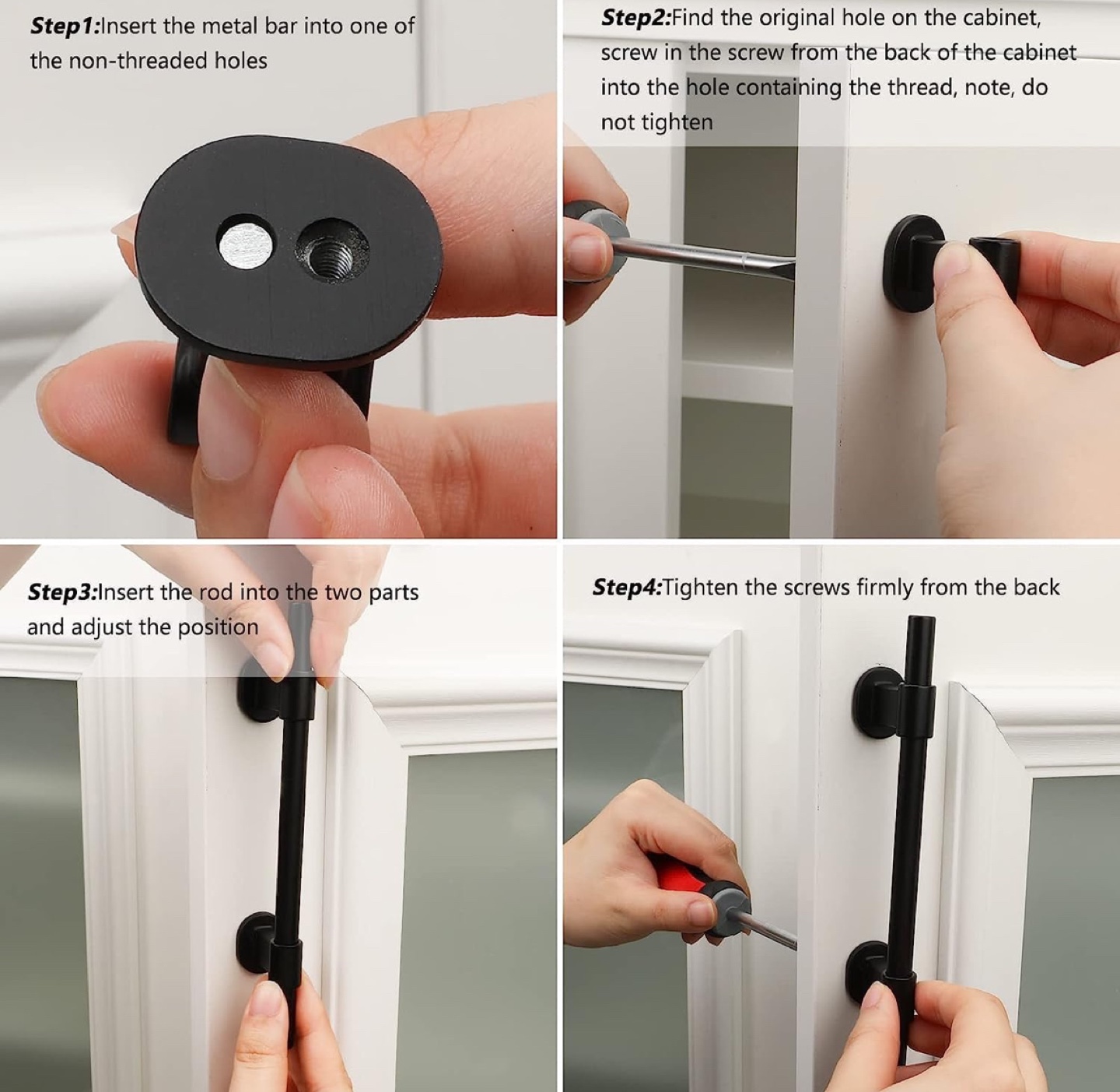 New pack - 8 pack Black Cabinet Hardware - 1-3/8" to 4" - photo 4