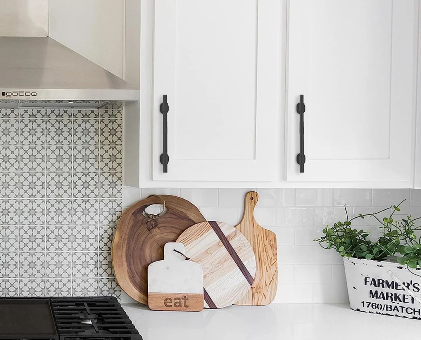 New pack - 8 pack Black Cabinet Hardware - 1-3/8" to 4" image indicator(5)