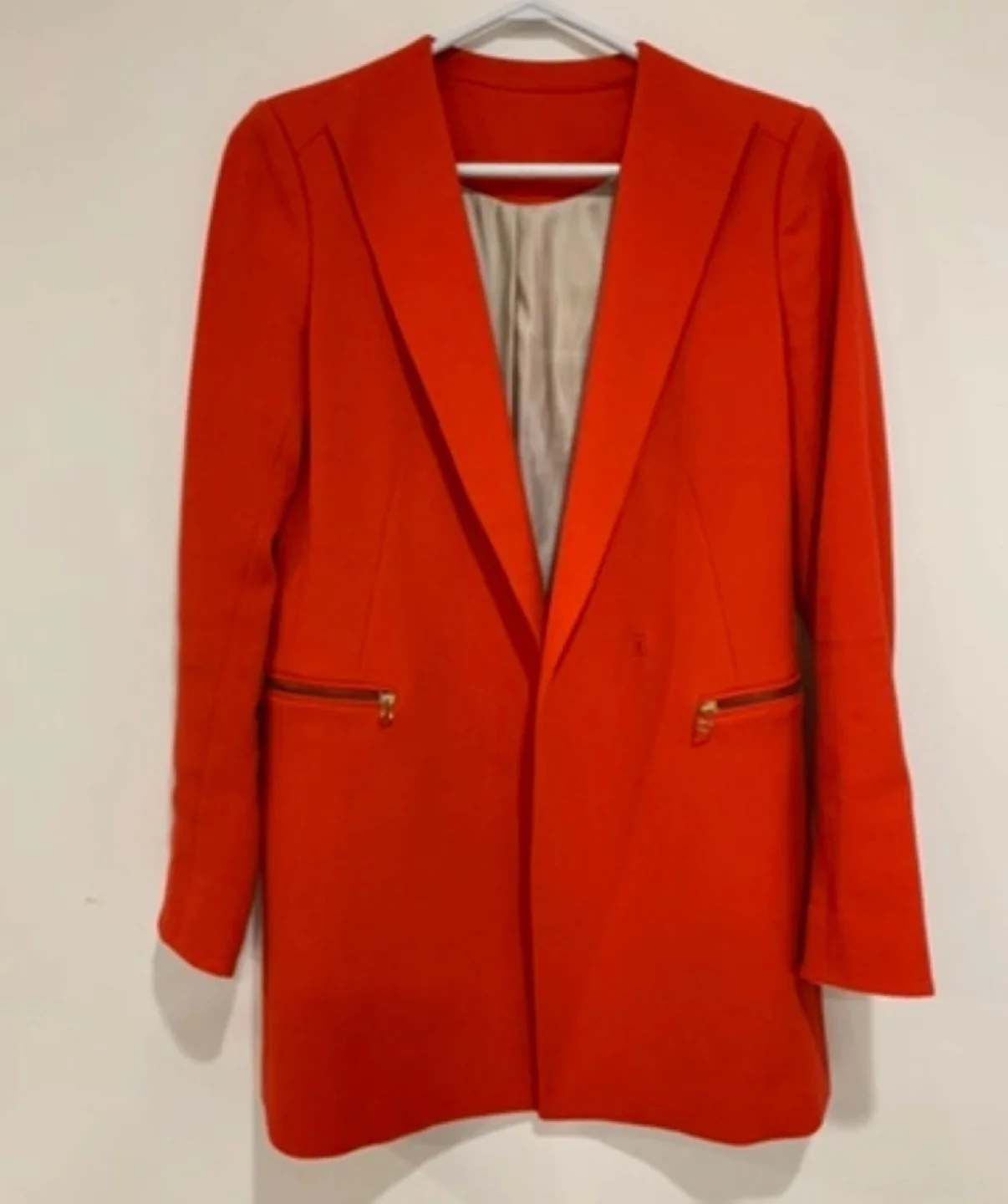 Vivid orange red colour blazer thumbnail