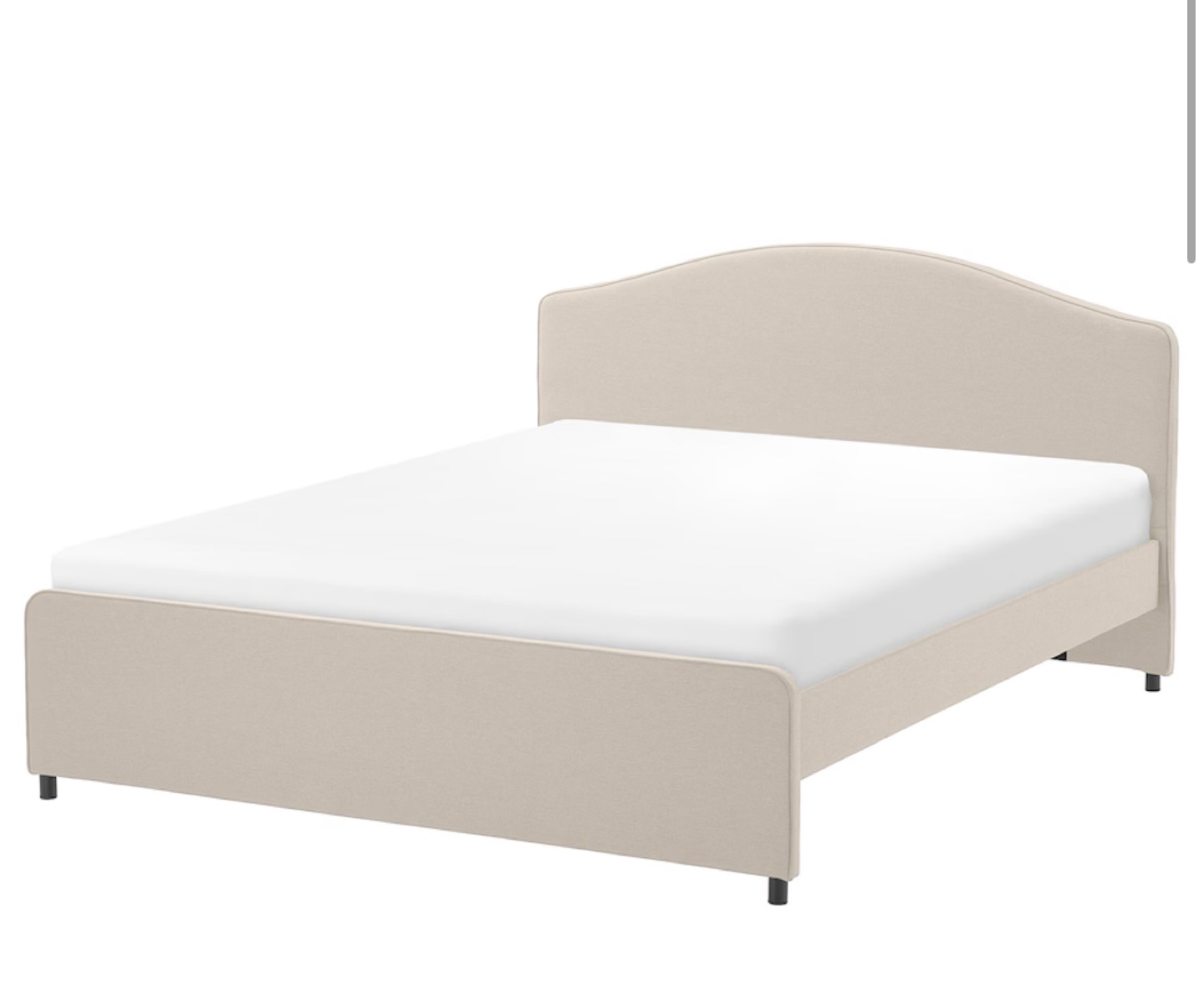 Queen Upholstered Bed Frame Beige