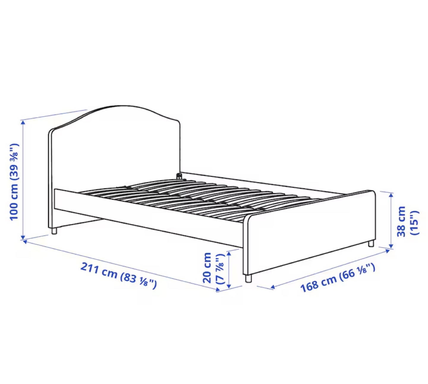 Queen Upholstered Bed Frame Beige - photo 2
