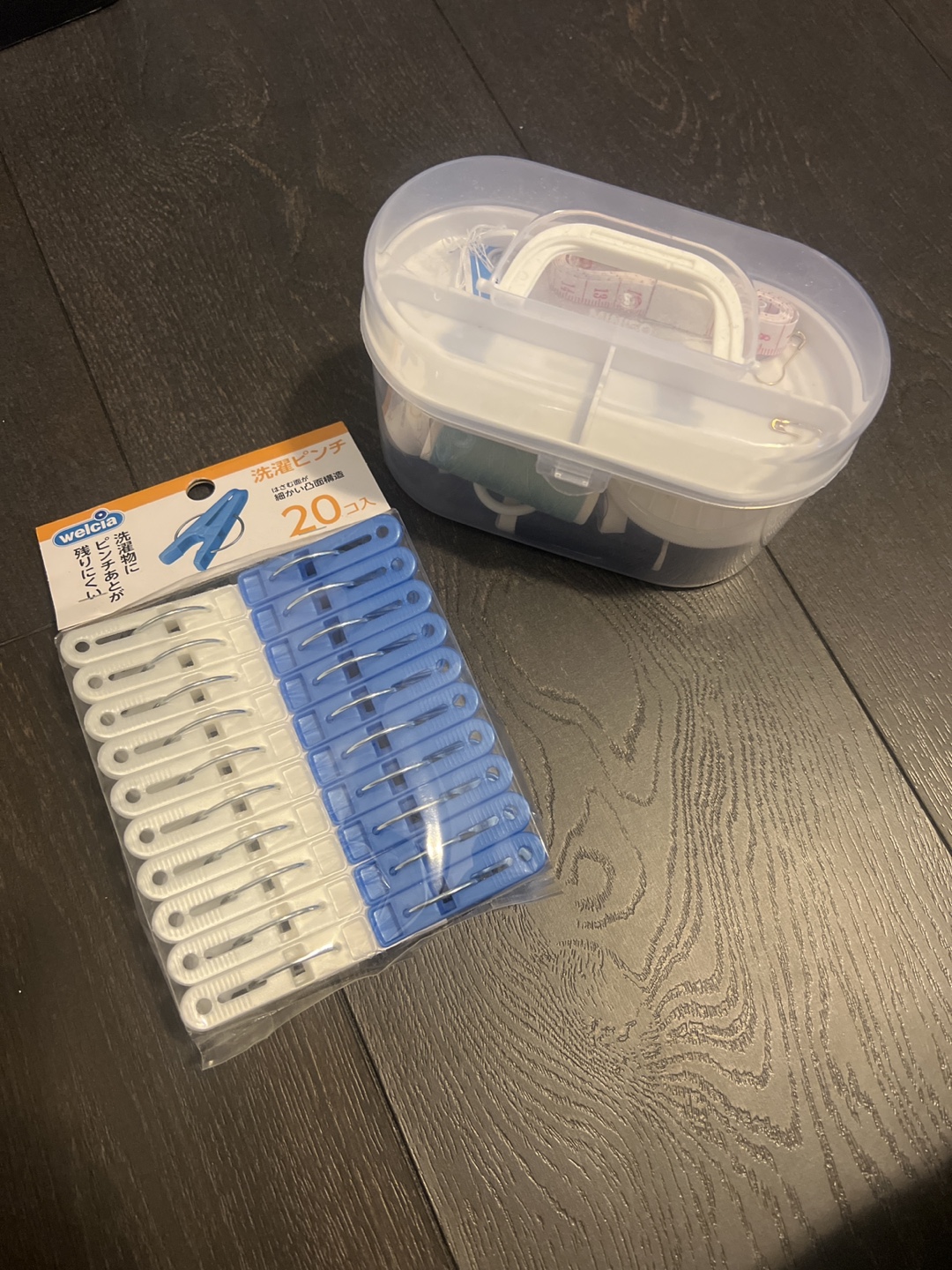 Sewing Kit and clothespin