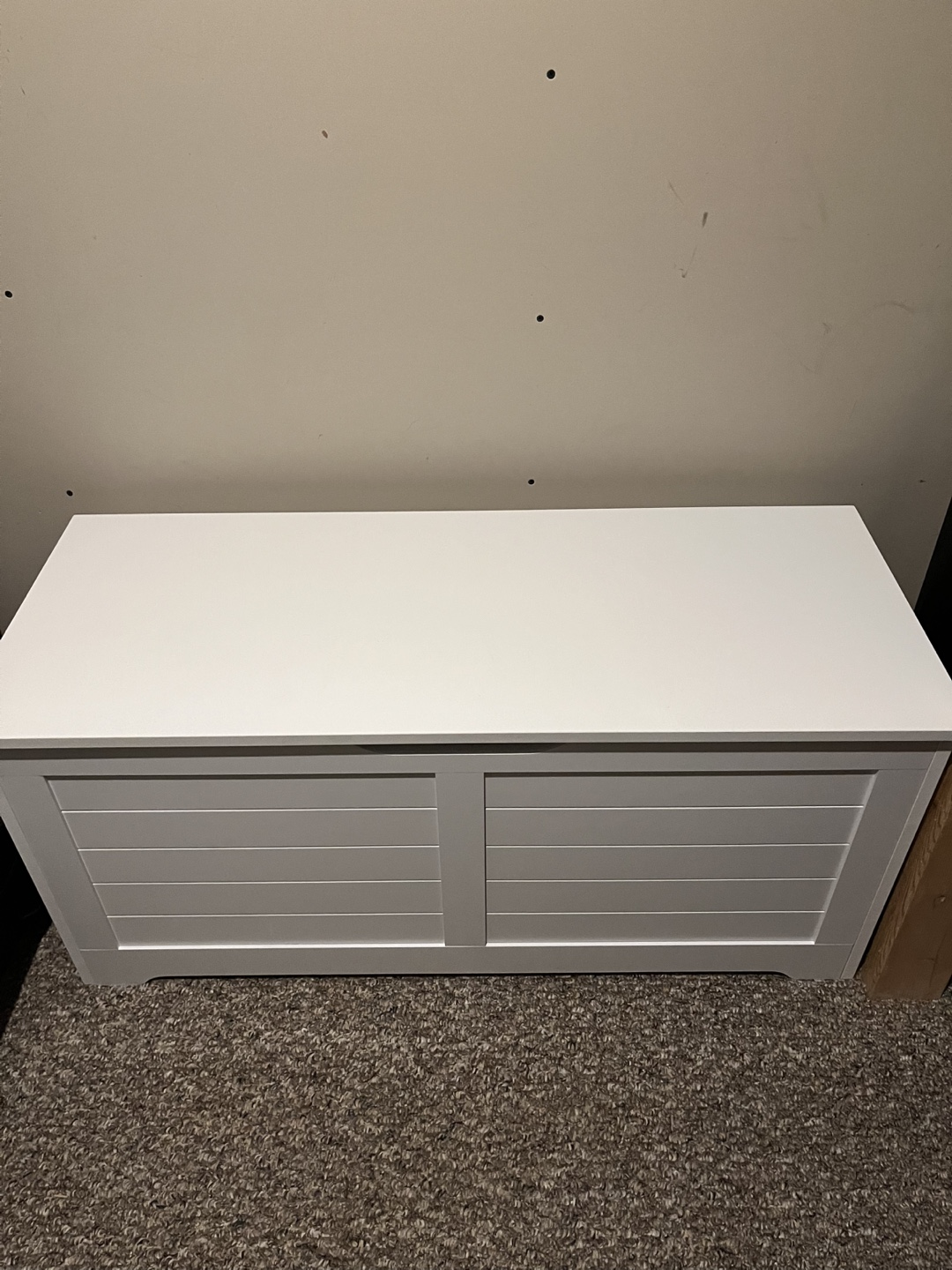 White Wooden Storage Chest Toy Box - photo 2