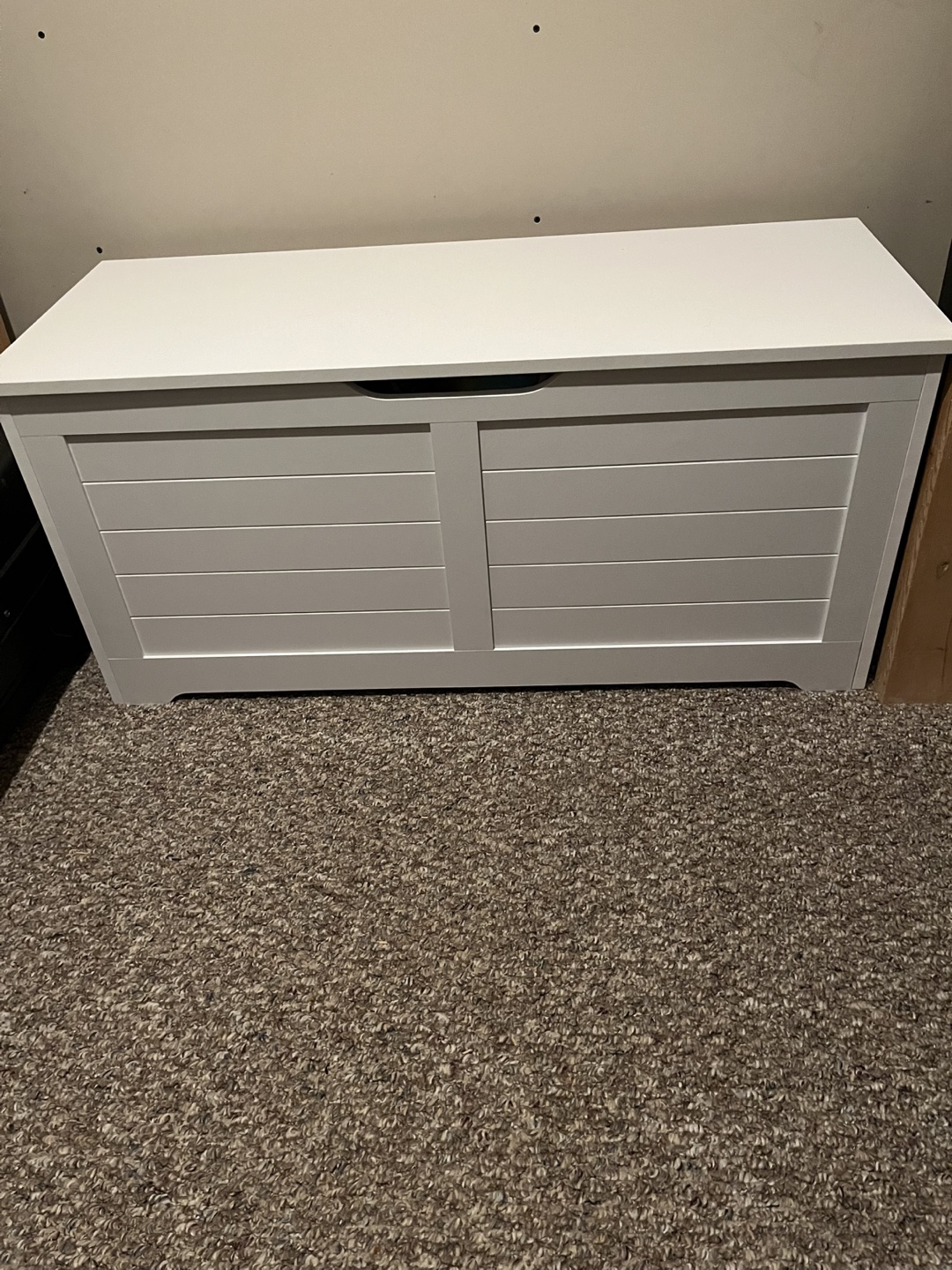 White Wooden Storage Chest Toy Box - photo 4