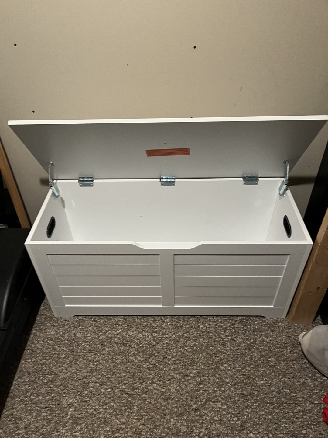 White Wooden Storage Chest Toy Box - photo 3
