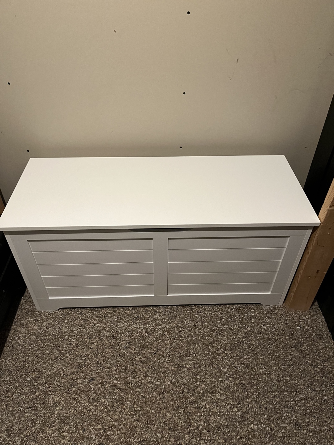 White Wooden Storage Chest Toy Box