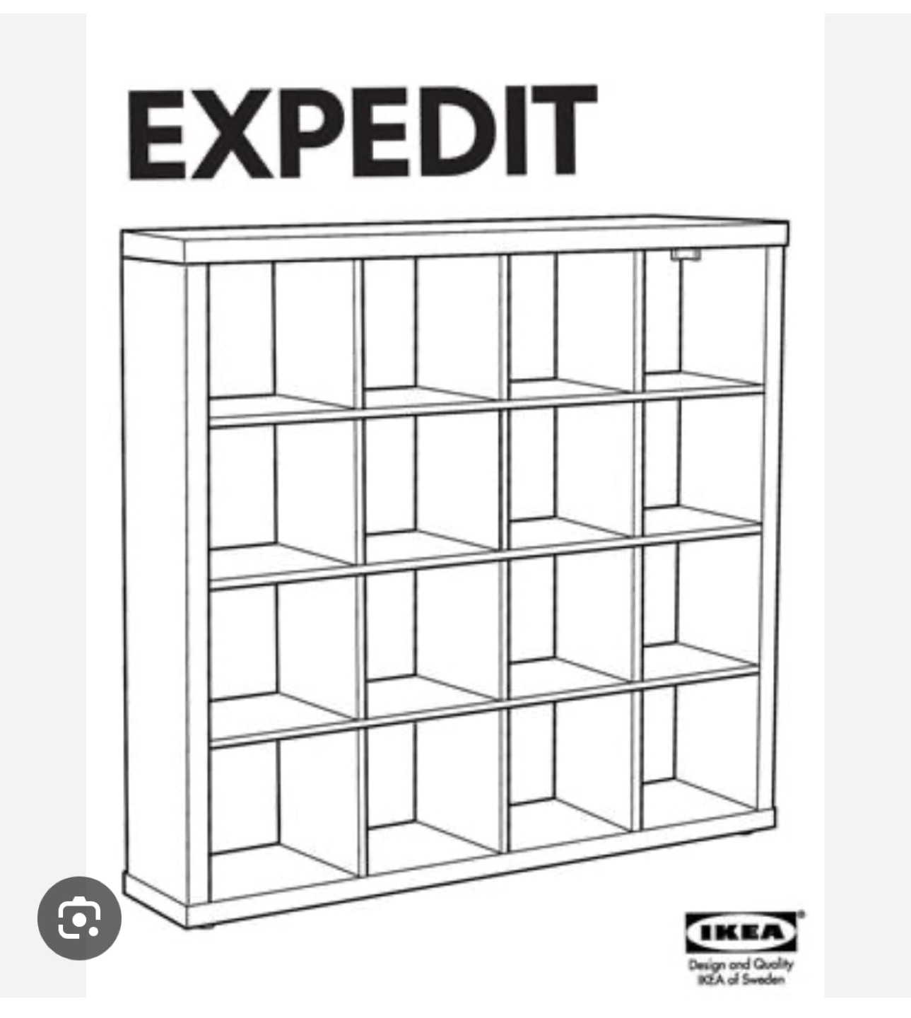 IKEA Expedit Shelving Unit - dark brown - 16 Cubes