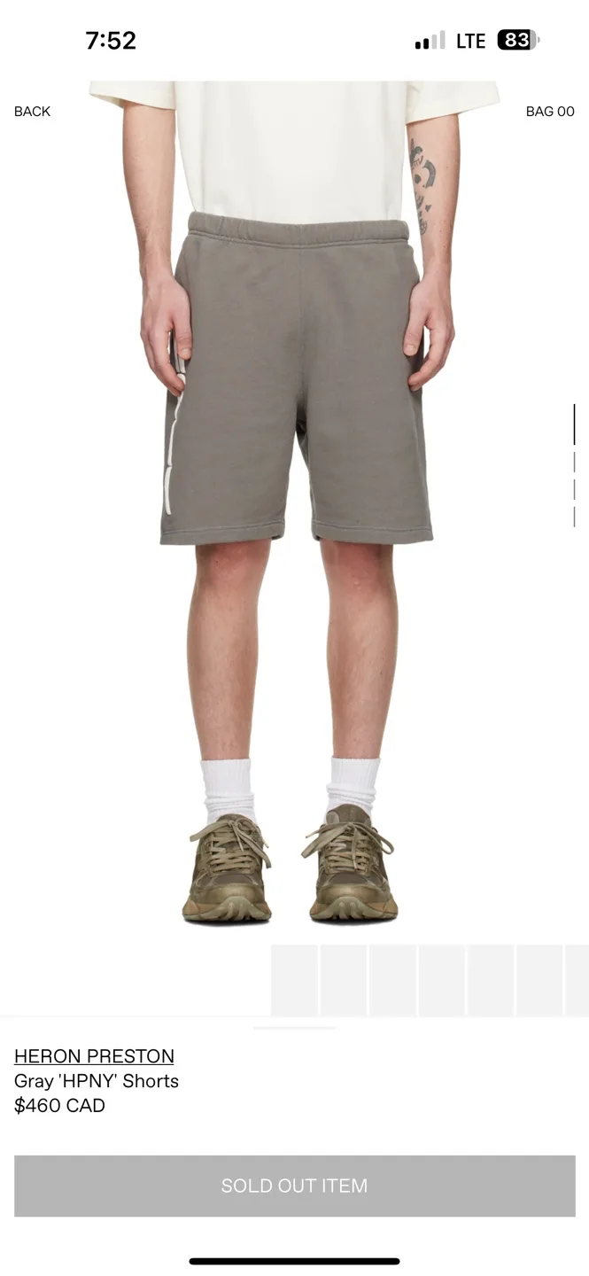 Heron Preston HPNY Gray Sweat Shorts image indicator(8)