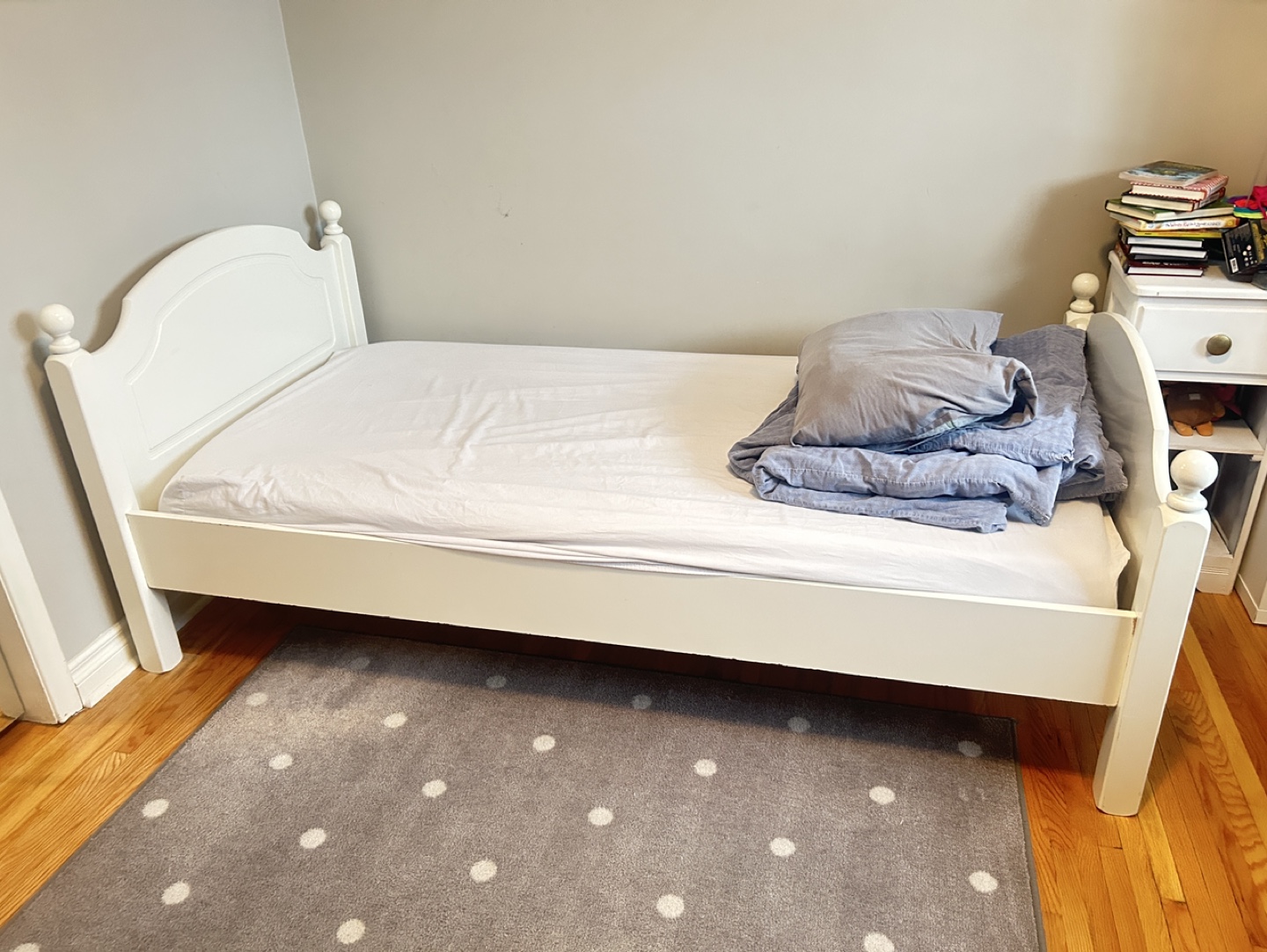 White Twin-Size Bed Frame