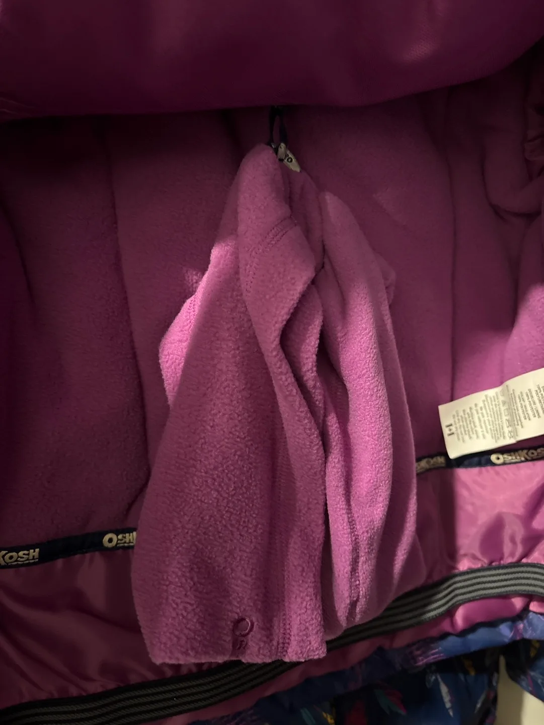 OshKosh B'Gosh Girls' Size 4 Winter Jacket - Purple and Blue image indicator(3)