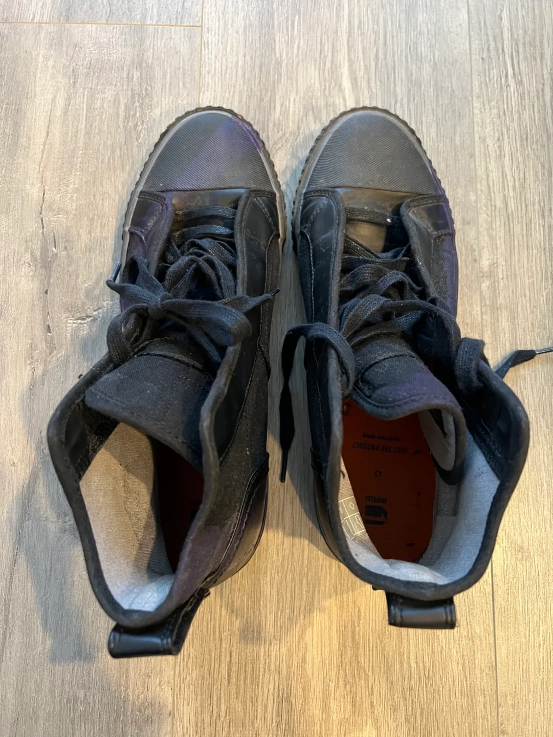 G-Star RAW Black High-Top Canvas Sneakers image indicator(4)