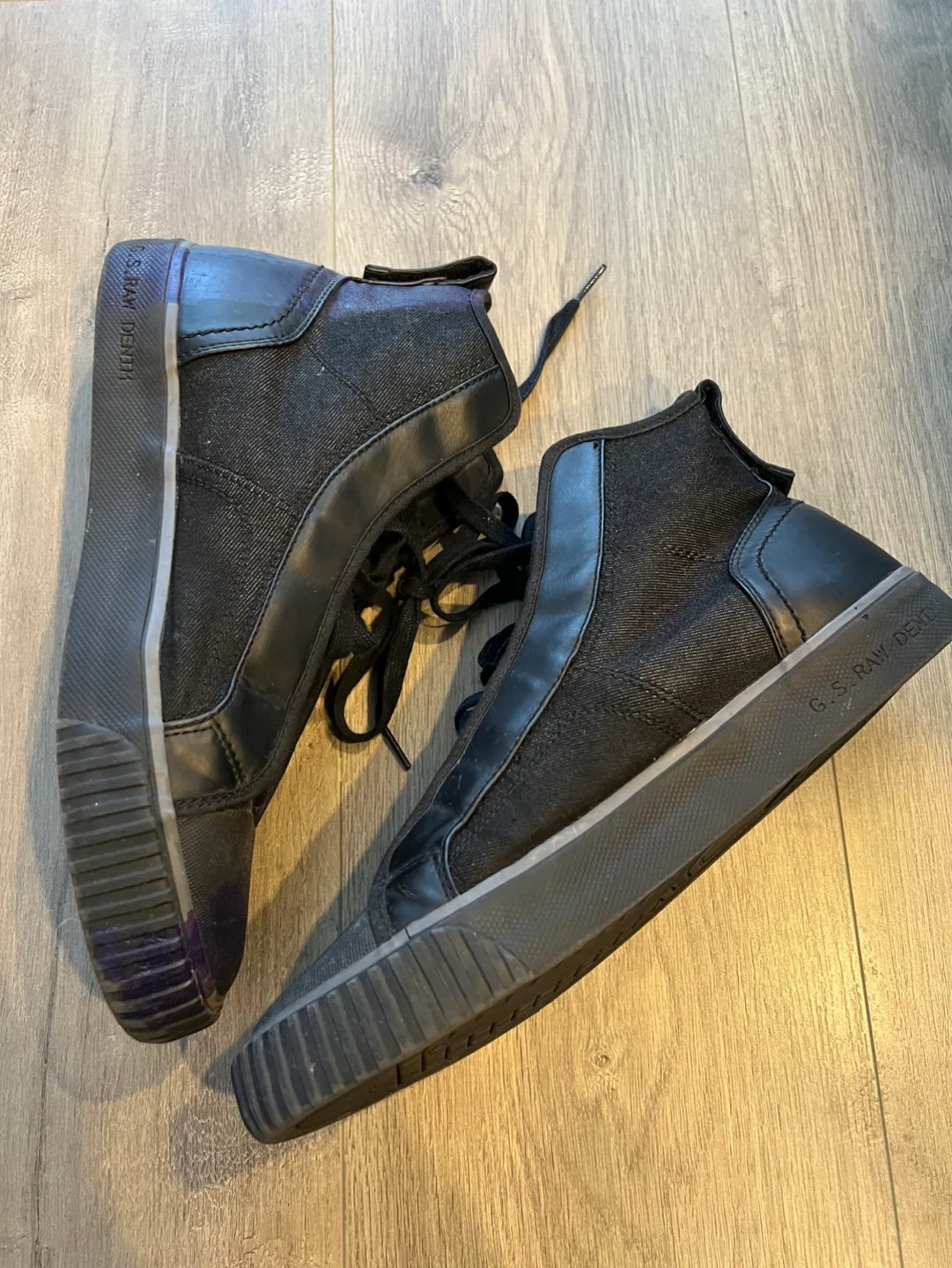 G-Star RAW Black High-Top Canvas Sneakers image indicator(8)