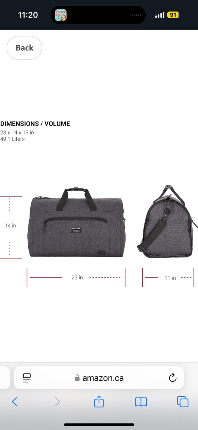 SwissGear Travel garment Bag - Heather Grey - photo 3